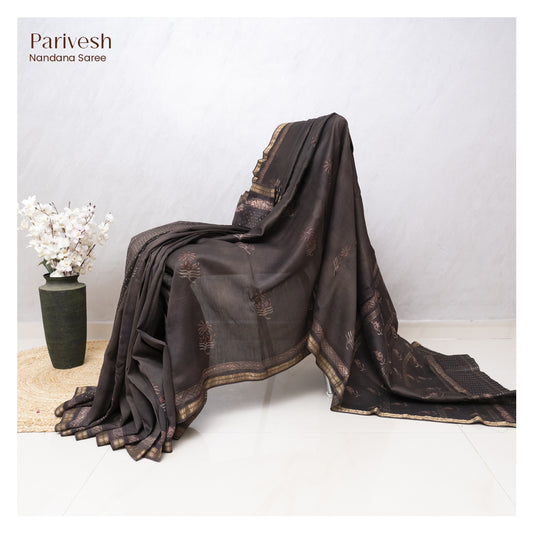 Parivesh Nandana Saree- Maheshwari silk