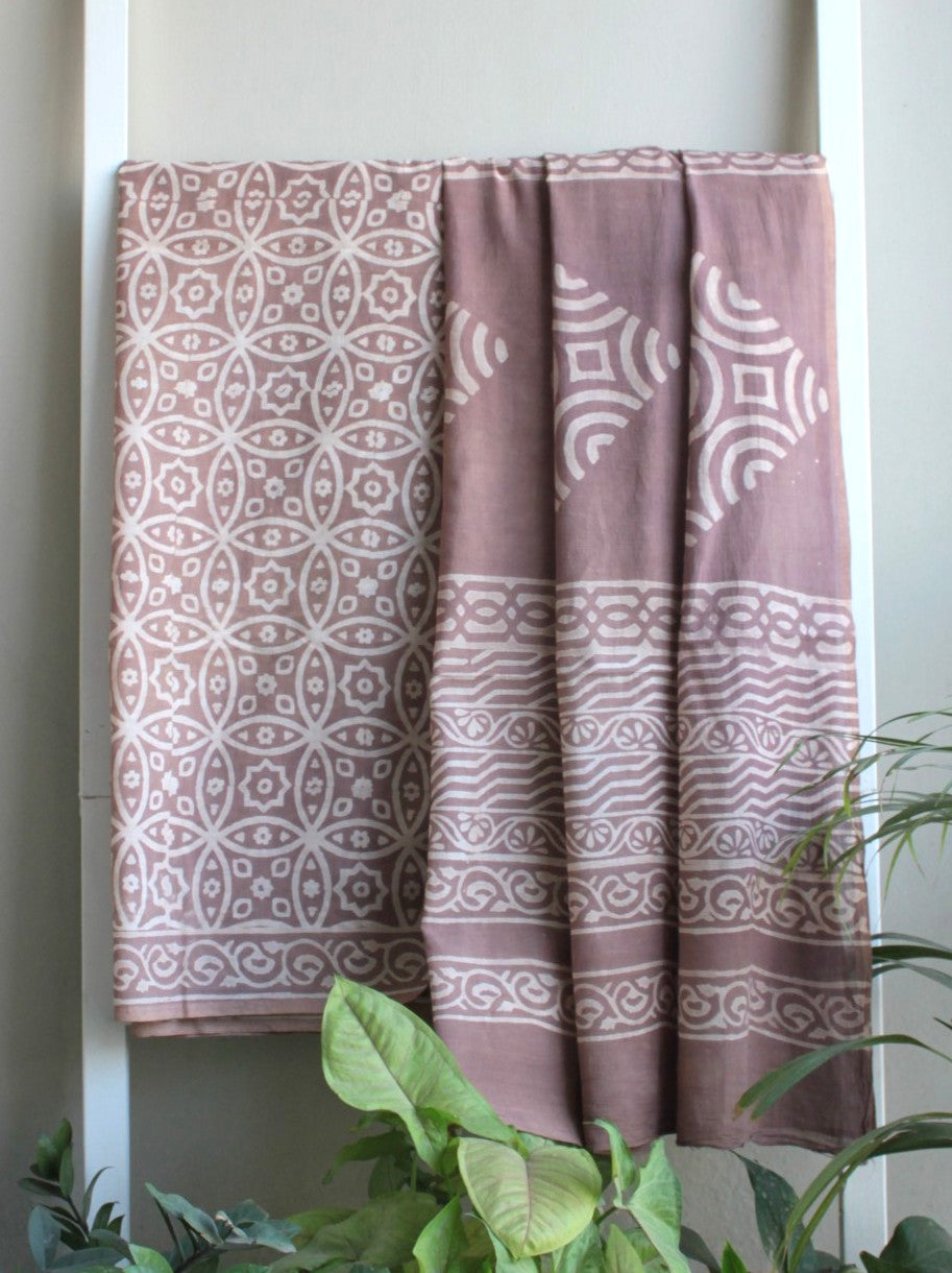 Brahma Kamal - mul cotton saree